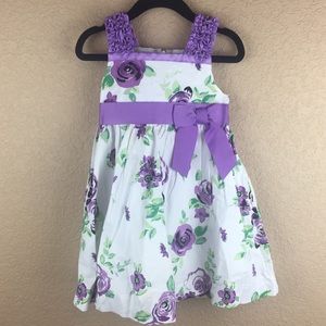 girls • spring/easter floral party dress • size 2t